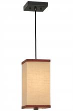 2nd Avenue Designs White 143260 - 6"Sq Charisma Fabric Pendant