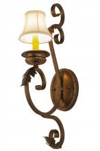 2nd Avenue Designs White 149235 - 5"W Josephine W/Fabric Shade Wall Sconce