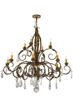 2nd Avenue Designs White 164238 - 50"W New Country French 12 LT Chandelier