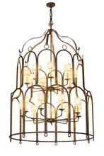2nd Avenue Designs White 174484 - 54"W Grand Stair 20 LT Chandelier