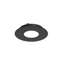 Nora NAPF-3RPHB/FL - 3" Apollo Round Flanged Pinhole Trim with Frosted Lens, Black Finish