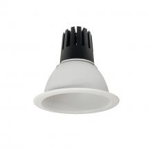 Nora NC3-61L330FMPW - 6" Sapphire III Round Open Reflector, 2500lm, 3000K, Flood Optic, Matte Powder White