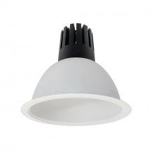 Nora NC3-81L435FMPW/EMI - 8" Sapphire III Round Open Reflector for Integral EM Test Switch, 3500lm, 3500K, Flood Optic,