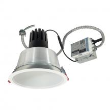 Nora NCR3-81L435FC01MPW - 8" Sapphire III Retrofit, Matte Powder White Reflector/Matte Powder White Flange, 120V; 0-10V