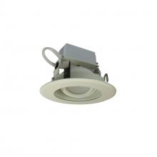 Nora NLCBC-46935XWW - 4" Cobalt Adjustable LED Retrofit, 1000lm / 12W, 3500K, White Reflector / White Flange