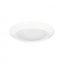 Nora NLOPAC-R6REGT24TWW - 6" Regressed AC Opal LED Surface Mount, 1050lm / 11W, Selectable CCT, White finish