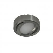 Nora NMP-A30BN - 12V Josh Adjustable LED Puck Light, 300lm / 3000K, Brushed Nickel Finish