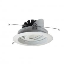 Nora NRM3-67L140FMPW - 6" Marquise III Adjustable Regressed Gimbal Baffle, 900lm, 4000K, Flood Optic, Matte Powder