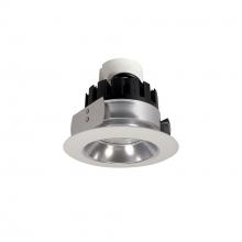 Nora NRMC3-41L130NDW - 4" Marquise III Retrofit, Diffused Clear Reflector/White Flange, 120V input; Triac/ELV Dimming,