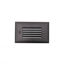Nora NSW-641/30BZ - Mia Die-Cast Mini LED Step Light w/ Horizontal Louver Face, 74lm, 1.5W, 3000K, Bronze, 120V Dimming