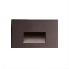 Nora NSW-740/30BZ - Ari LED Step Light w/ Horizontal Wall Wash Face Plate, 88lm / 5W, 3000K, Bronze Finish
