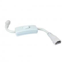 Nora NULSA-211 - 8-1/2" Power Cord with On/Off Switch for NULS, White Finish