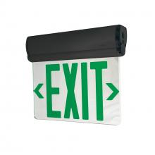 Nora NX-811-LEDG2MB - Surface Adjustable LED Edge-Lit Exit Sign, 2 Circuit, 6" Green Letters, Double Face / Mirrored