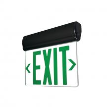 Nora NX-810-LEDGCB - Surface Adjustable LED Edge-Lit Exit Sign, AC Only, 6" Green Letters, Single Face / Clear