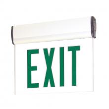 Nora NX-811-LEDGCW - Surface Adjustable LED Edge-Lit Exit Sign, 2 Circuit, 6" Green Letters, Single Face / Clear