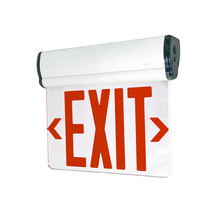 Nora NX-811-LEDR2MW - Surface Adjustable LED Edge-Lit Exit Sign, 2 Circuit, 6" Red Letters, Double Face / Mirrored