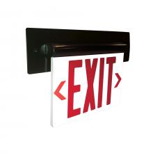 Nora NX-813-LEDR2MB - Recessed Adjustable LED Edge-Lit Exit Sign, AC Only, 6" Red Letters, Double Face / Mirrored