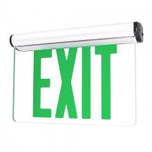 Nora NX-822-LEDR2MW - Surface Adjustable LED Edge-Lit Exit Sign, Battery Backup, 8" Red Letters, Double Face /