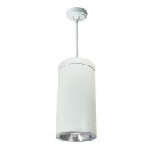 Nora NYLD2-6P101TWNNW - 6" Cobalt Pendant Mount Cylinder, White, 1000L, Selectable CCT, Natural Metal/Natural Metal