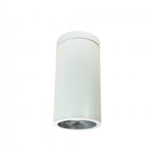 Nora NYLD2-6S10130WWW - 6" Cobalt Surface Mount Cylinder, White, 1000L, 3000K, White/White Reflector, 120V Triac/ELV
