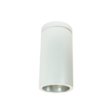 Nora NYLS3-6S1L235FC12DWW - 6" Sapphire III Surface Mount White Cylinder, Diffused Clear Reflector/Matte Powder White