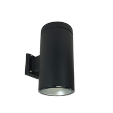 Nora NYLS3-6W1L430NC12HBB - 6" Sapphire III Wall Mount Black Cylinder, Haze Reflector/Black Flange, 120-277; 0-10V Dimming,