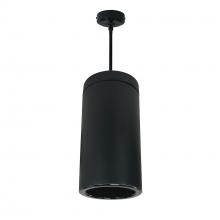 Nora NYLS3-6P1L635FP01BBB - 6" Sapphire III Pendant Mount Black Cylinder, Black Reflector/Black Flange, 120V; Phase Dimming,