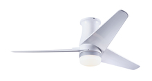 Modern Fan Co. VEL-FM-GW-48-DK-853-RC - Velo Flush DC Fan; Gloss White Finish; 48" Dark Blades; 17W LED; Handheld Remote Control