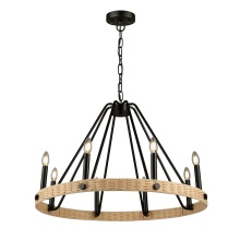 Artcraft AC11718BK - Perris 8 Light Chandelier Black
