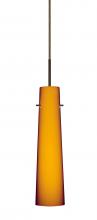 Besa Lighting 1BT-567480-BR - Besa Camino Pendant Bronze Amber Matte 1x40W E12 base