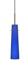 Besa Lighting 1BT-5674CM-BR - Besa Camino Pendant Bronze Cobalt Blue Matte 1x40W E12 base
