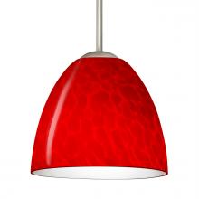 Besa Lighting 1BT-7572RC-MED-SN - Besa Sasha Pendant Satin Nickel Red Cloud 1x50W B10 Med