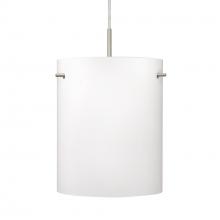 Besa Lighting 1JC-400607-SN - Besa Pendant Tamburo 8 Satin Nickel Opal Matte 1x100W Medium Base