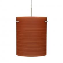 Besa Lighting 1JC-4006CH-SN - Besa Pendant Tamburo 8 Satin Nickel Cherry 1x100W Medium Base