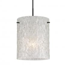 Besa Lighting 1JC-4006GL-BK - Besa Pendant Tamburo 8 Black Glitter Stone 1x100W Medium Base