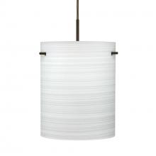Besa Lighting 1JC-4006KR-BR - Besa Pendant Tamburo 8 Bronze Chalk 1x100W Medium Base