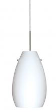 Besa Lighting 1JC-412607-LED-SN - Besa Pera 9 LED Pendant Opal Matte Satin Nickel 1x9W LED