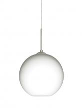 Besa Lighting 1JT-COCO807-LED-SN - Besa Coco 8 Pendant, Opal Matte, Satin Nickel Finish, 1x9W LED