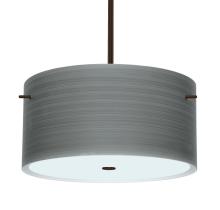 Besa Lighting 1KT-4008TN-LED-BR - Besa Tamburo 16 Pendant Titan Bronze 3x11W LED