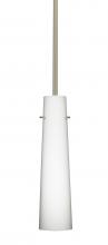 Besa Lighting 1TT-567407-LED-SN - Besa Camino Stem Pendant Satin Nickel Opal Matte 1x5W LED