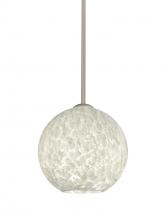 Besa Lighting 1TT-COCO819-LED-SN - Besa Coco 8 Stem Pendant, Carrera, Satin Nickel Finish, 1x9W LED