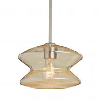 Besa Lighting 1TT-ZENGD-SN - Besa, Zen Stem Pendant, Gold Bubble, Satin Nickel Finish, 1x60W Medium Base