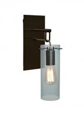 Besa Lighting 1WP-JUNI10BL-EDI-BR - Besa Juni 10 Wall Pendant, Blue Bubble, Bronze Finish, 1x40W Edison