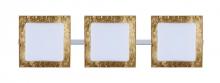 Besa Lighting 3WS-7735GF-CR - Besa Wall Alex Chrome Opal/Gold Foil 3x50W G9