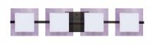 Besa Lighting 4WS-773591-LED-BR - Besa Wall Alex Bronze Opal/Amethyst 4x5W LED