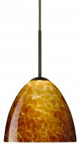 Besa Lighting B-757218-BR - Besa Sasha Pendant For Multiport Canopy Bronze Amber Cloud 1x50W E12 base