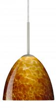 Besa Lighting B-757218-SN - Besa Sasha Pendant For Multiport Canopy Satin Nickel Amber Cloud 1x50W E12 base