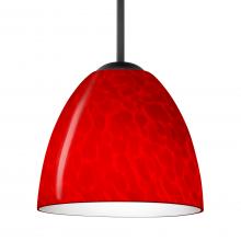 Besa Lighting B-7572RC-MED-BK - Besa Sasha Pendant For Multiport Canopy Black Red Cloud 1x50W B10 Med