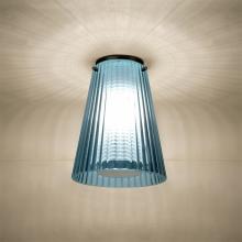 Besa Lighting DIONBLC-BK - Dion Ceiling, Blue Shade, Black Finish, 1x60W MAX Medium base