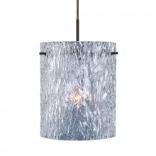 Besa Lighting J-400600-LED-BR - Besa Tamburo 8 Pendant for Multiport Canopy Clear Stone Bronze 1x11W LED